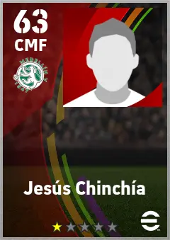 Jesus Chinchia eFootball 2026 player card — 63 OVR CMF