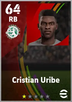 Cristian Uribe eFootball 2026 player card — 64 OVR RB