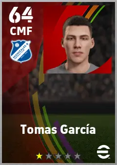 Tomas Garcia eFootball 2026 player card — 64 OVR CMF