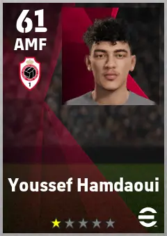 Youssef Hamdaoui eFootball 2026 player card — 61 OVR AMF