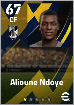 Alioune Ndoye eFootball 2026 player card — 67 OVR CF