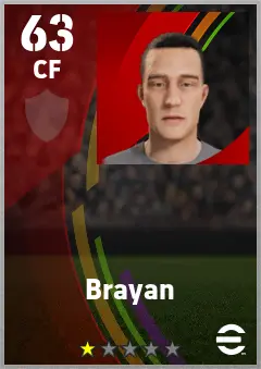 Brayan eFootball 2026 player card — 63 OVR CF