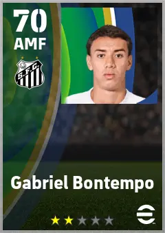 Gabriel Bontempo eFootball 2026 player card — 70 OVR AMF
