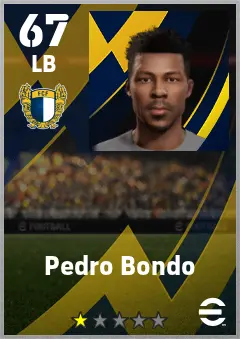 Pedro Bondo eFootball 2026 player card — 67 OVR LB