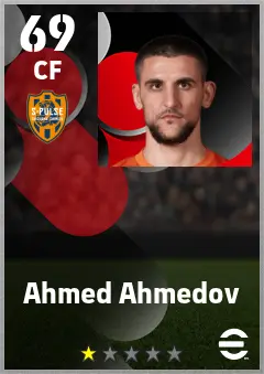 Ahmed Ahmedov eFootball 2026 player card — 69 OVR CF