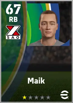Maik eFootball 2026 player card — 67 OVR RB
