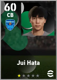 Jui Hata eFootball 2026 player card — 60 OVR CB