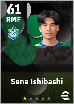 Sena Ishibashi eFootball 2026 player card — 61 OVR RMF