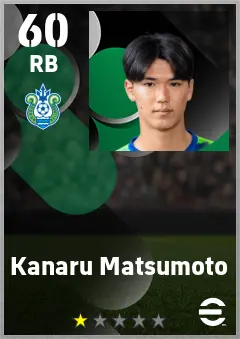 Kanaru Matsumoto eFootball 2026 player card — 60 OVR RB