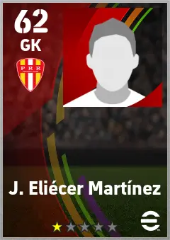 J. Eliecer Martinez eFootball 2026 player card — 62 OVR GK