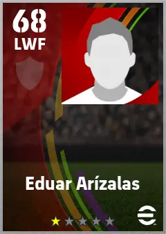 Eduar Arizalas eFootball 2026 player card — 68 OVR LWF