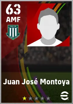 Juan Jose Montoya eFootball 2026 player card — 63 OVR AMF