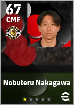 Nobuteru Nakagawa eFootball 2026 player card — 67 OVR CMF