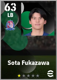 Sota Fukazawa eFootball 2026 player card — 63 OVR LB