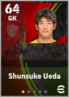 Shunsuke Ueda eFootball 2026 player card — 64 OVR GK
