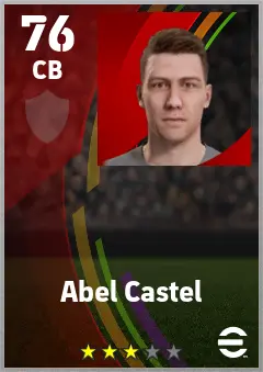 Abel Castel eFootball 2026 player card — 76 OVR CB