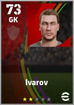 Ivarov eFootball 2026 player card — 73 OVR GK