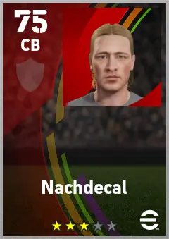 Nachdecal eFootball 2026 player card — 75 OVR CB