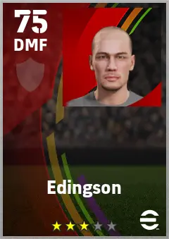 Edingson eFootball 2026 player card — 75 OVR DMF