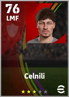 Celnili eFootball 2026 player card — 76 OVR LMF