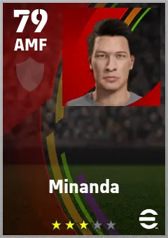 Minanda eFootball 2026 player card — 79 OVR AMF