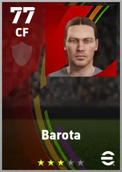 Barota eFootball 2026 player card — 77 OVR CF