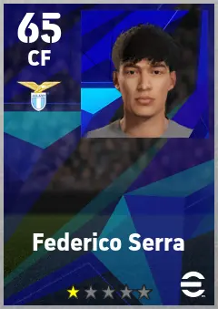 Federico Serra eFootball 2026 player card — 65 OVR CF