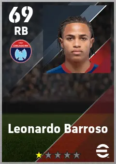 Leonardo Barroso eFootball 2026 player card — 69 OVR RB
