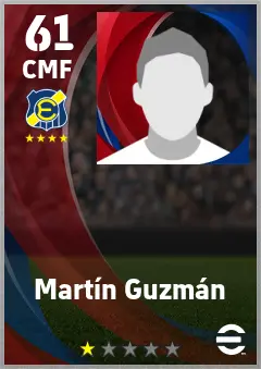 Martin Guzman eFootball 2026 player card — 61 OVR CMF