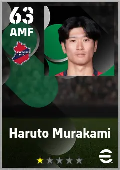 Haruto Murakami eFootball 2026 player card — 63 OVR AMF