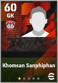 Khomsan Sanphiphan eFootball 2026 player card — 60 OVR GK