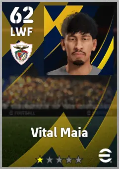 Vital Maia eFootball 2026 player card — 62 OVR LWF