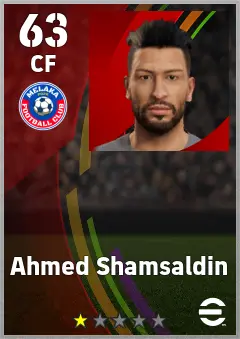 Ahmed Shamsaldin eFootball 2026 player card — 63 OVR CF