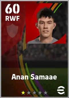 Anan Samaae eFootball 2026 player card — 60 OVR RWF