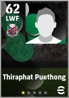 Thiraphat Puethong eFootball 2026 player card — 62 OVR LWF
