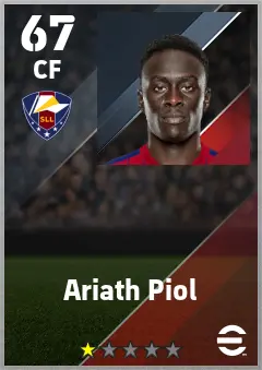 Ariath Piol eFootball 2026 player card — 67 OVR CF