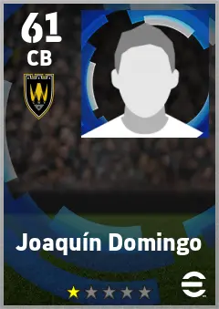 Joaquin Domingo eFootball 2026 player card — 61 OVR CB