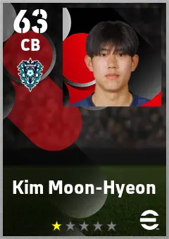 Kim Moon-Hyeon eFootball 2026 player card — 63 OVR CB