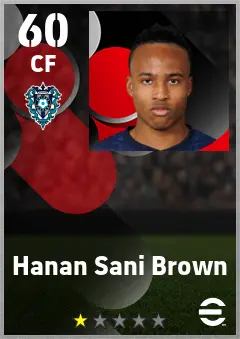 Hanan Sani Brown eFootball 2026 player card — 60 OVR CF