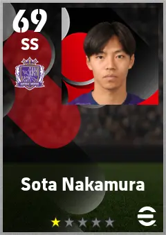 Sota Nakamura eFootball 2026 player card — 69 OVR SS