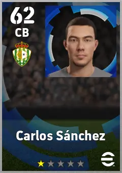 Carlos Sanchez eFootball 2026 player card — 62 OVR CB