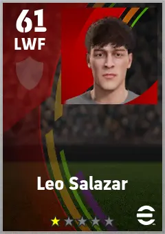 Leo Salazar eFootball 2026 player card — 61 OVR LWF