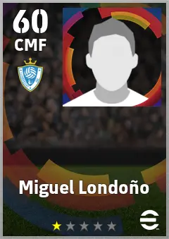 Miguel Londono eFootball 2026 player card — 60 OVR CMF