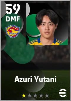 Azuri Yutani eFootball 2026 player card — 59 OVR DMF