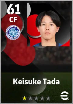 Keisuke Tada eFootball 2026 player card — 61 OVR CF