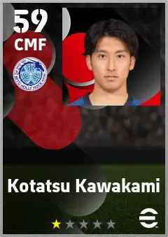 Kotatsu Kawakami eFootball 2026 player card — 59 OVR CMF