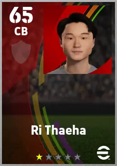 Ri Thaeha eFootball 2026 player card — 65 OVR CB