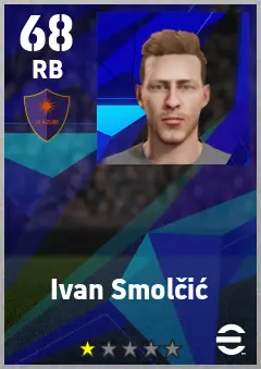 Ivan Smolcic eFootball 2026 player card — 68 OVR RB