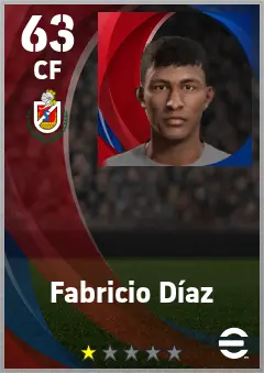 Fabricio Diaz eFootball 2026 player card — 63 OVR CF