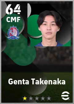 Genta Takenaka eFootball 2026 player card — 64 OVR CMF
